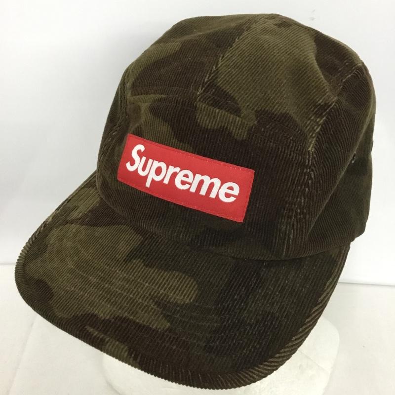 シュプリーム Supreme 帽子 キャップ Corduroy Camp Cap ボックスロゴ 迷彩 カモ柄 ロゴ、文字 茶 / ブラウン /  メンズ USED 古着 中古 10145788