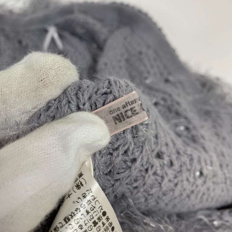 ワンアフター アナザー ナイスクラップ one after another NICE CLAUP カーディガン 長袖 2017 秋 autumn 830100 FREE  灰 / グレー /  レディース USED 古着 中古 10011842