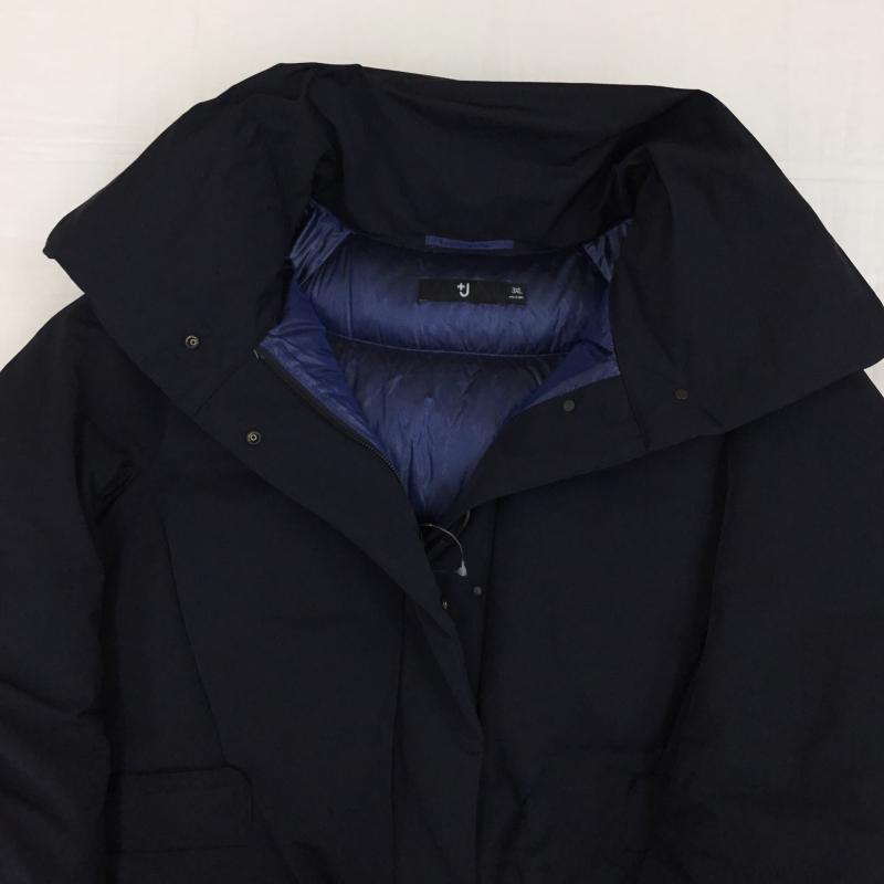 ユニクロ UNIQLO ジャケット、上着 ダウンジャケット UNIQLO＋J 3L 無地 紺 / ネイビー /  レディース USED 古着 中古 10144217