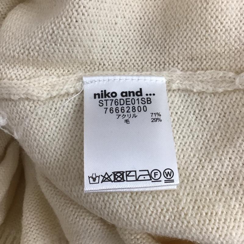 ニコアンド niko and... ニット、セーター 長袖 ST76DE01SB Vネック 4 無地 オフホワイト / オフホワイト /  レディース USED 古着 中古 10108316