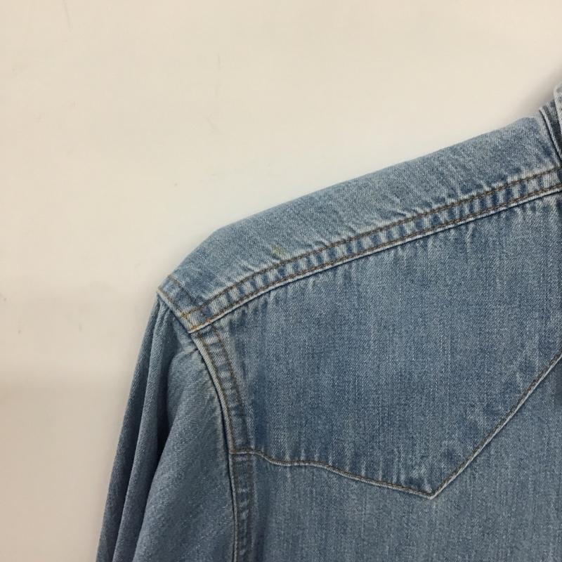 リーバイス Levi s シャツ、ブラウス 長袖 デニムシャツ 長袖シャツ M 無地 インディゴ / インディゴ /  メンズ USED 古着 中古 10150406