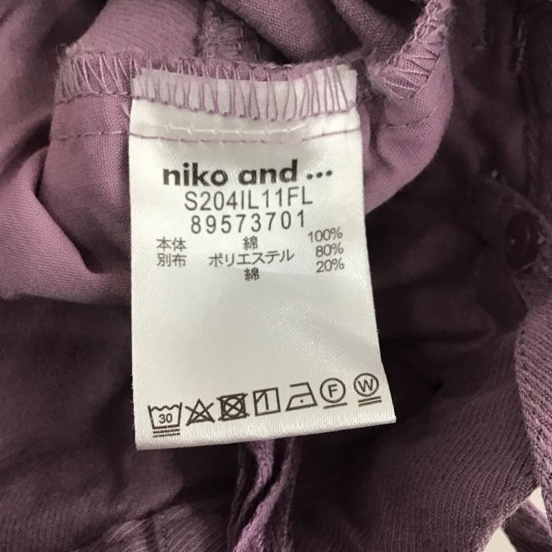 ニコアンド niko and... ボトムス ボトムス サスツキリラックスパンツ ワイドパンツ カジュアルパンツ M 無地 紫 / パープル /  レディース USED 古着 中古 10109246