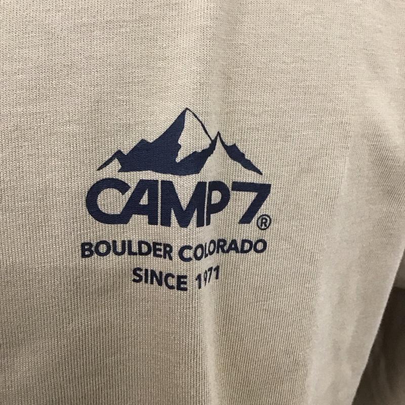 キャンプセブン CAMP7 Tシャツ 長袖 XL ロゴ、文字 X プリント ベージュ / ベージュ /  メンズ USED 古着 中古 10121884
