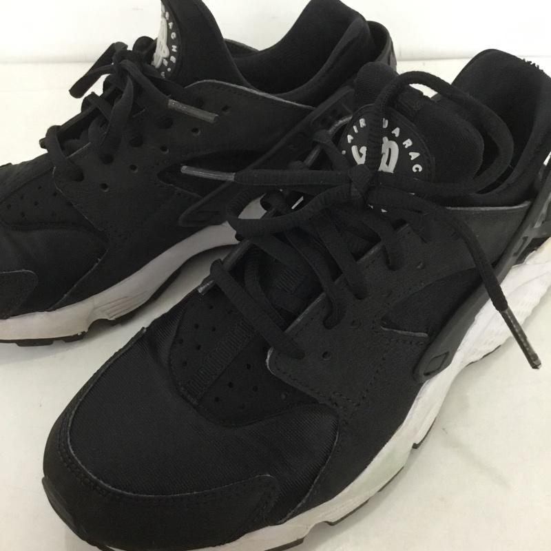ナイキ NIKE スニーカー スニーカー 634835-006 WMNS AIR HUARACHE RUN エアハラチ 24.5cm 24.5cm ロゴ、文字 黒 / ブラック / X 白 / ホワイト /  レディース USED 古着 中古 10133896