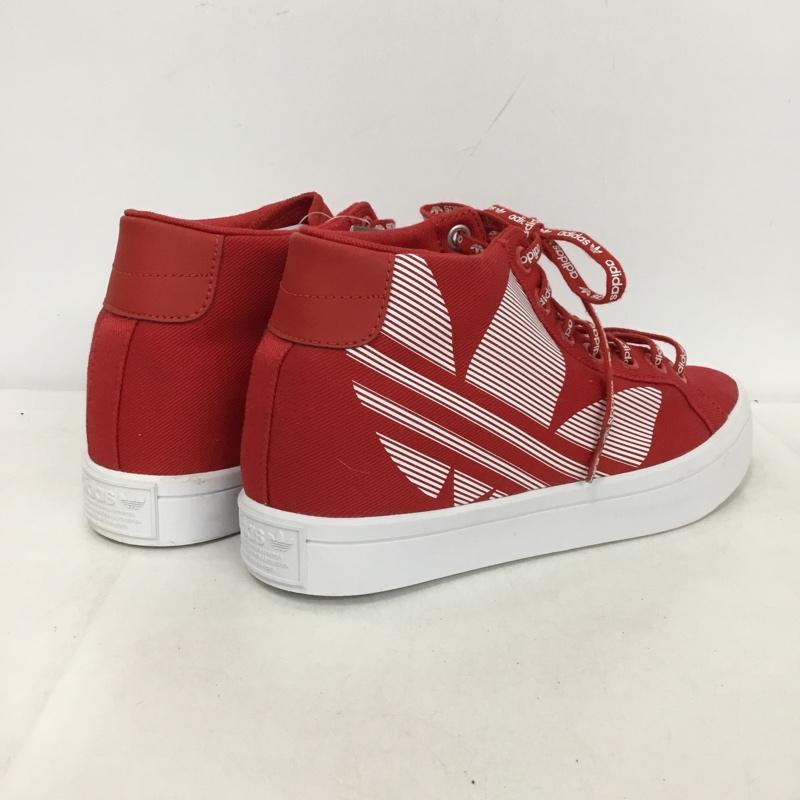アディダス adidas スニーカー スニーカー BC0413 COURTVANTAGE HEEL TREFOIL 22.5cm 22.5cm ロゴ、文字 赤 / レッド / X 白 / ホワイト /  レディース USED 古着 中古 10149453