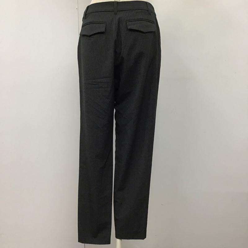 インデックス index パンツ スラックス C58-67007 ストレッチ テーパードパンツ S ストライプ ダークグレー / ダークグレー /  レディース USED 古着 中古 10112620