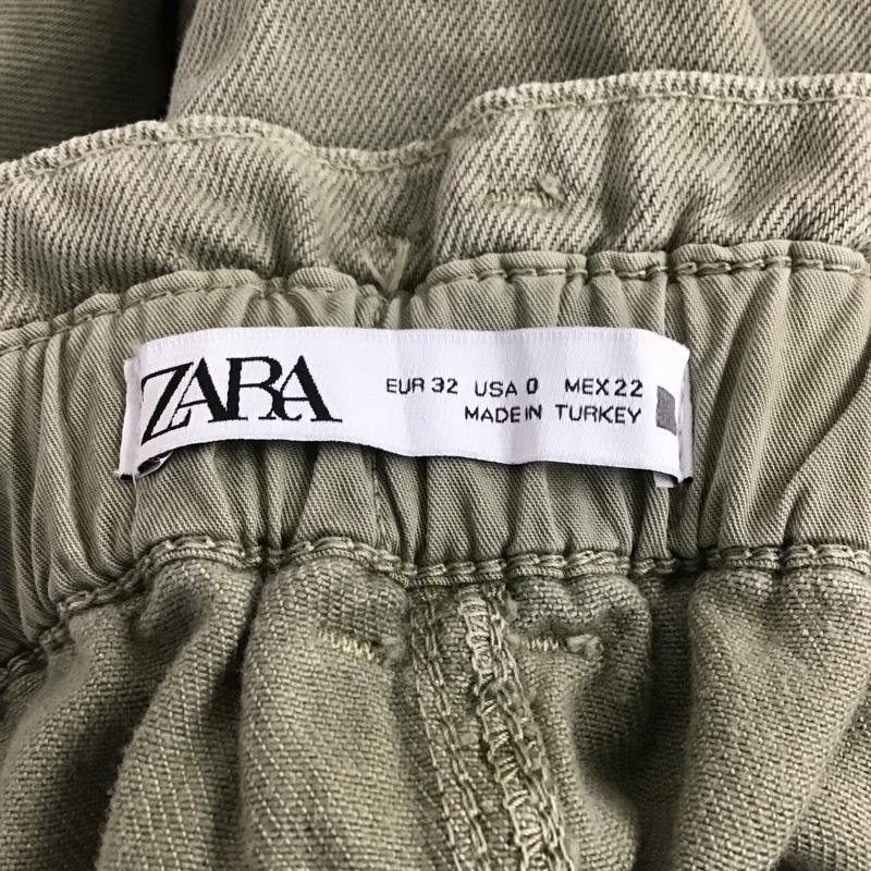 ザラ ZARA パンツ ワークパンツ、ペインターパンツ 5862 152 506 ウエストギャザー 無地 カーキ / カーキ /  レディース USED 古着 中古 10107151