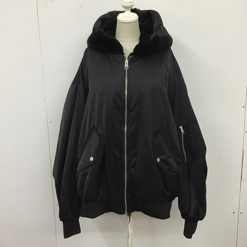 ザラ ZARA ジャケット、上着 ジャンパー、ブルゾン リバーシブル L 無地 黒 / ブラック /  レディース USED 古着 中古 10121379