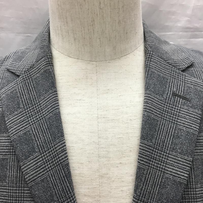 グリーンレーベルリラクシング green label relaxing ジャケット、上着 ジャケット、ブレザー 3222-199-2478 チェックジャケット サマージャケット S チェック 灰 / グレー /  メンズ USED 古着 中古 10120126