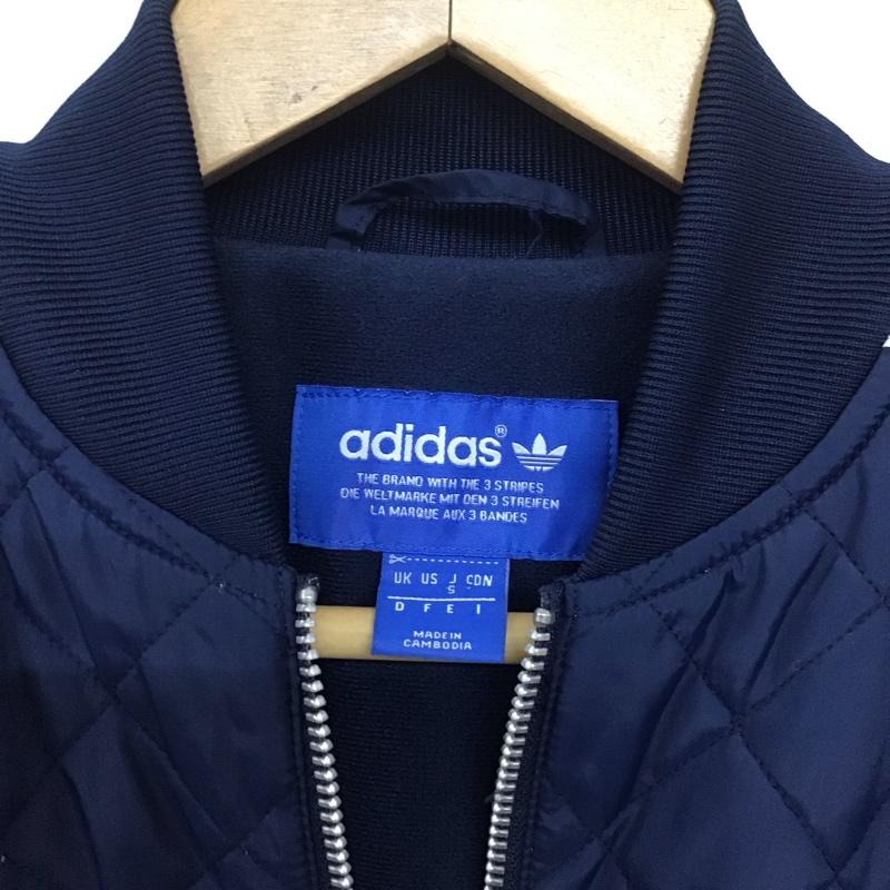 アディダス adidas ジャケット、上着 ジャケット、ブレザー ab7860 キルテッドスーパースタートラックトップ ジップアップジャケット S ロゴ、文字 紺 / ネイビー /  メンズ USED 古着 中古 10143207