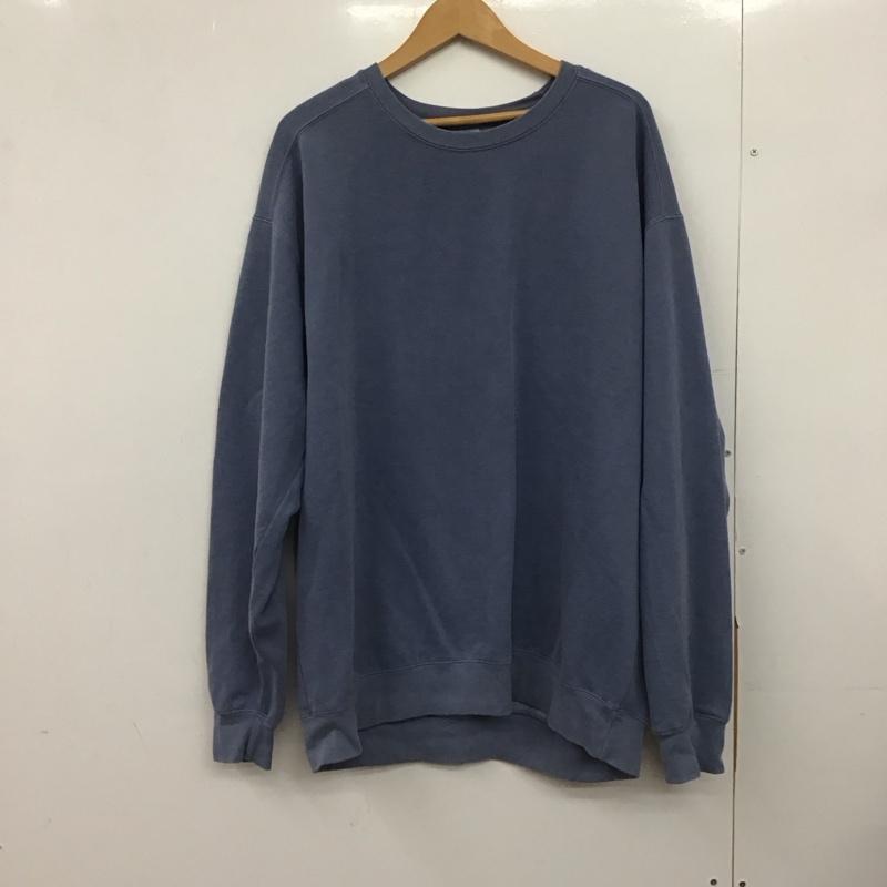 コンフォートカラーズ COMFORT COLORS トレーナー 長袖 長袖トレーナー スウェット クルーネック プルオーバー XL 無地 水色 / ライトブルー /  メンズ USED 古着 中古 10148292