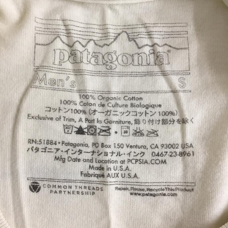 パタゴニア patagonia Tシャツ 半袖 半袖カットソー プリントTシャツ クルーネックカットソー S ロゴ、文字 ベージュ / ベージュ /  メンズ USED 古着 中古 10120846