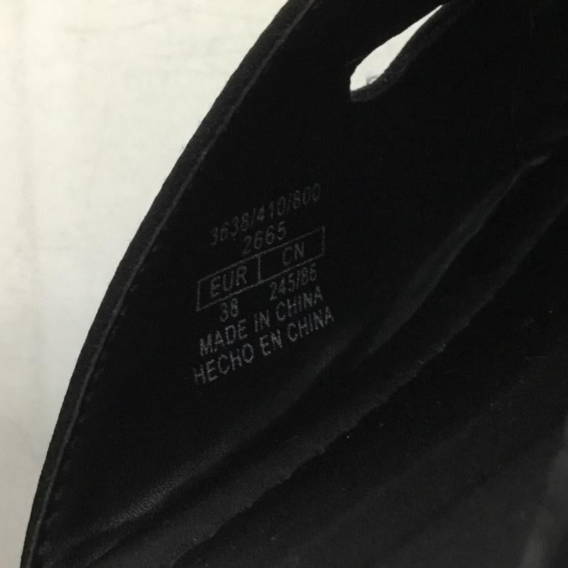 ザラ ZARA サンダル サンダル 3638 410 800 リボンサンダル EU38 無地 黒 / ブラック /  レディース USED 古着 中古 10150243