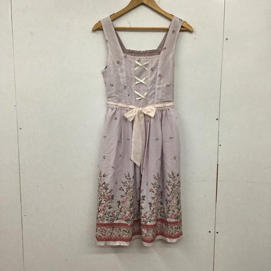 アクシーズファム axes femme ワンピース ひざ丈スカート ノースリーブワンピース フレアワンピース M プリント マルチカラー / マルチカラー /  レディース USED 古着 中古 10134222