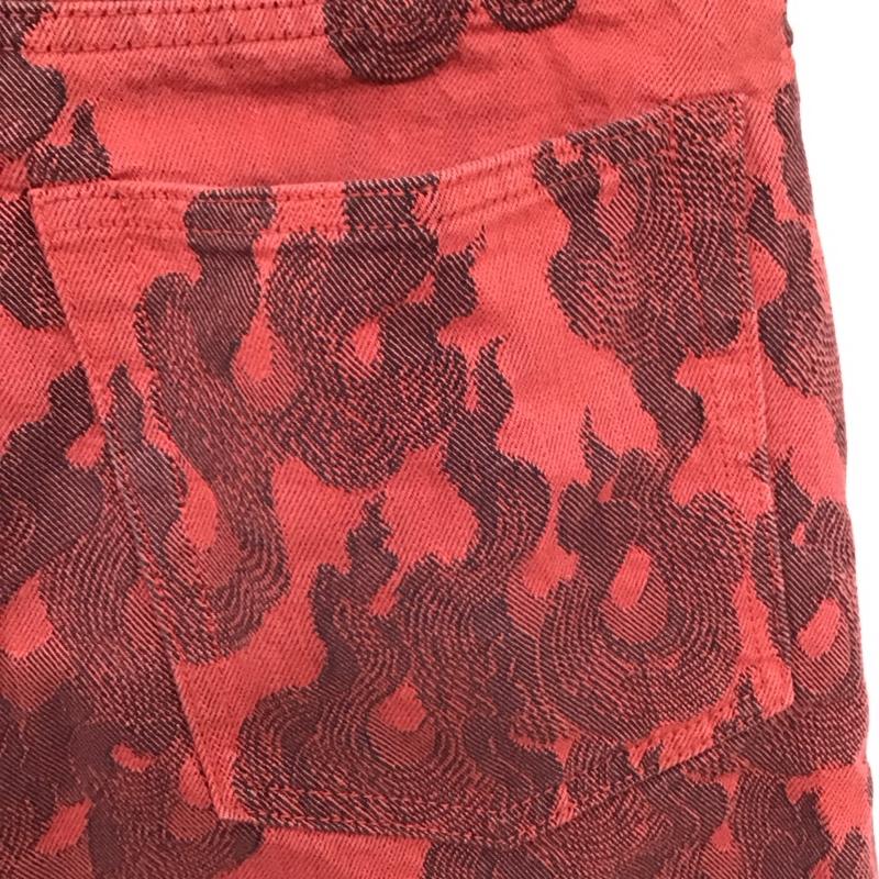シュプリーム Supreme パンツ ショートパンツ SS23 FlamesJacquardBaggyDenimShort ショートパンツ ハーフパンツ 32インチ プリント 黒 / ブラック / X 赤 / レッド /  メンズ USED 古着 中古 10118304