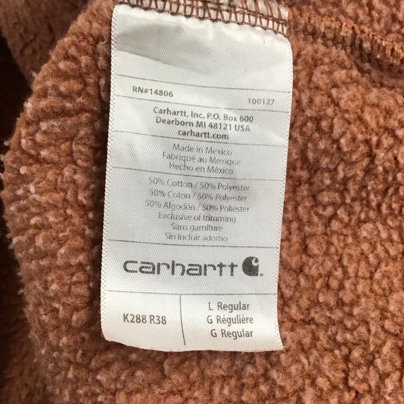 カーハート Carhartt パーカー 長袖 L ロゴ、文字 茶 / ブラウン /  メンズ USED 古着 中古 10124518