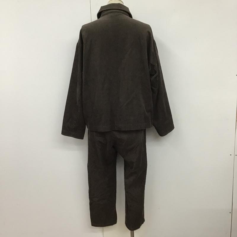 ウィム バイ リドム WYM LIDNM セットアップ セットアップ カジュアルセットアップ コーデュロイジャケット ワイドパンツ L 無地 茶 / ブラウン /  メンズ USED 古着 中古 10105611