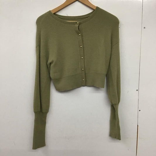 アルシーヴ archives カーディガン 長袖 M 無地 カーキ / カーキ /  レディース USED 古着 中古 10138169