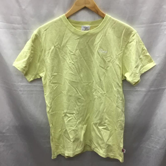 コーエン coen Tシャツ 半袖 7625-637-0327 刺繍 L ロゴ、文字 黄 / イエロー /  レディース USED 古着 中古 10117793