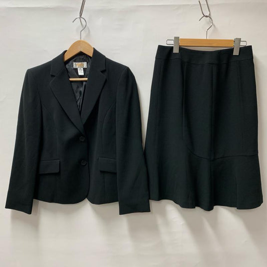 タルボット TALBOTS スーツ ひざ丈スカート 4 無地 黒 / ブラック /  レディース USED 古着 中古 10008856