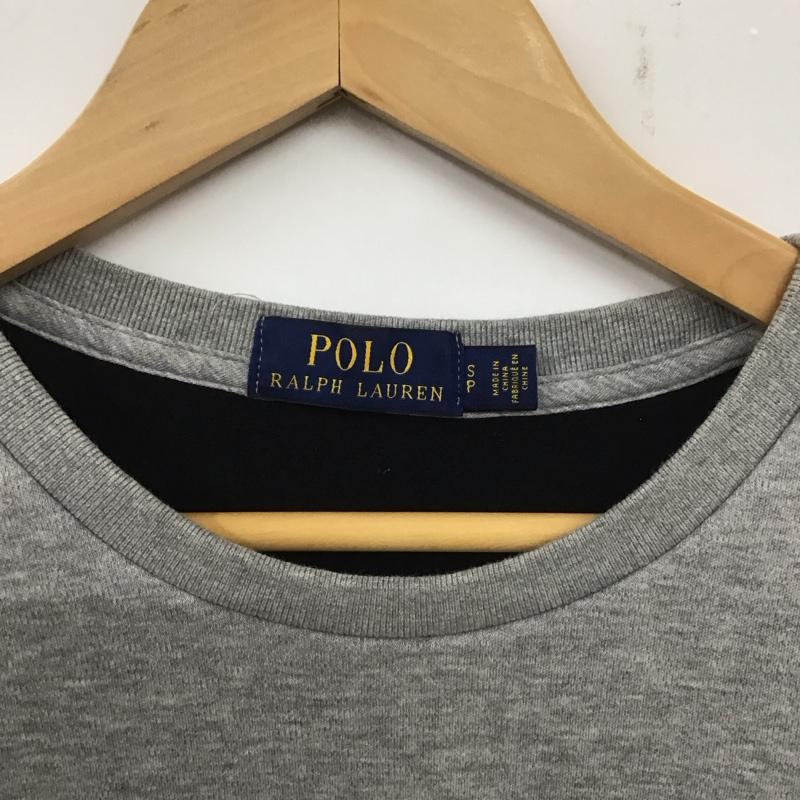 ポロラルフローレン POLO RALPH LAUREN トレーナー 長袖 長袖トレーナー スウェット クルーネック プルオーバー S ロゴ、文字 灰 / グレー /  メンズ USED 古着 中古 10140664