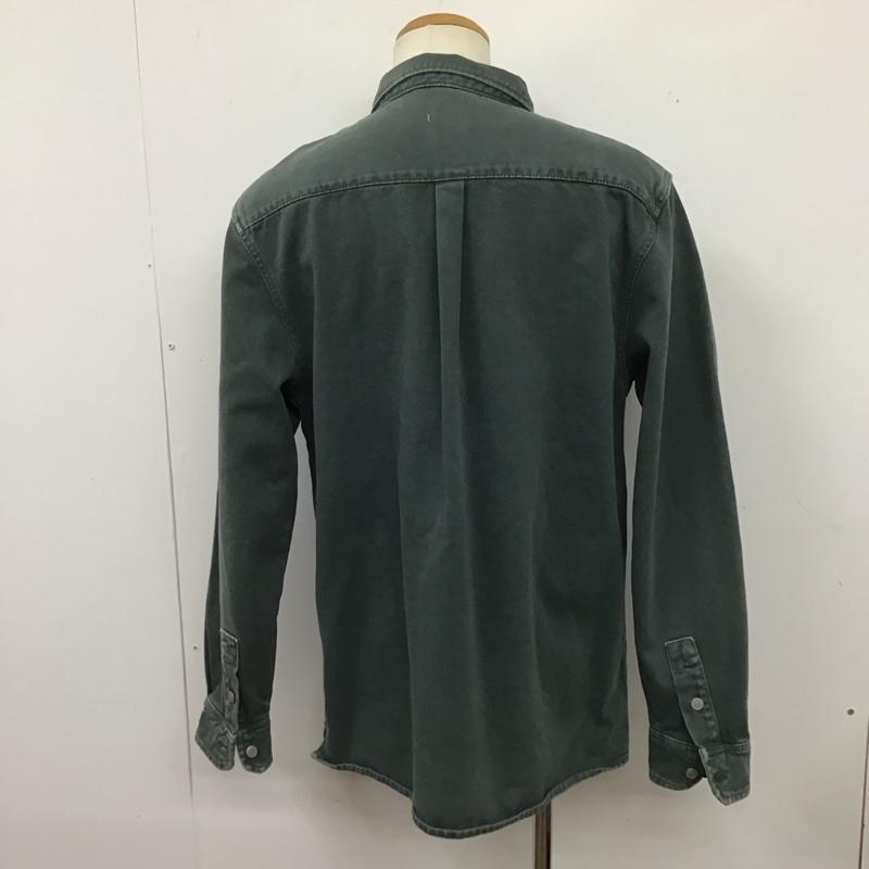 ザラ ZARA シャツ、ブラウス 長袖 長袖シャツ 無地シャツ カラーシャツジャケット XL 無地 カーキ / カーキ /  メンズ USED 古着 中古 10126254
