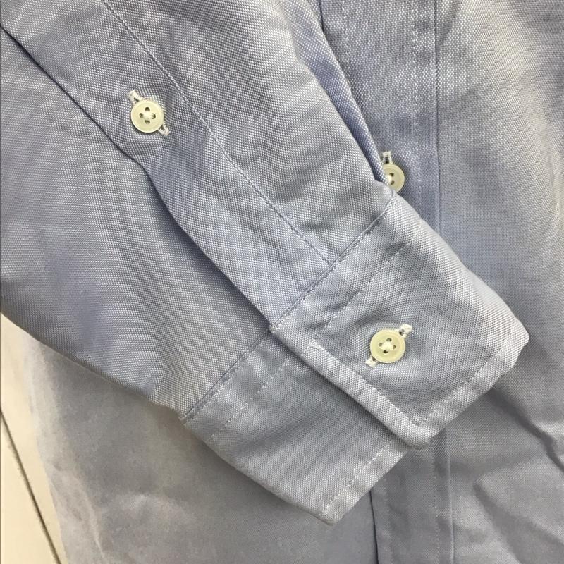 グリーンレーベルリラクシング green label relaxing シャツ、ブラウス 長袖 3211-135-2948 バンドカラー M 無地 水色 / ライトブルー /  メンズ USED 古着 中古 10118325