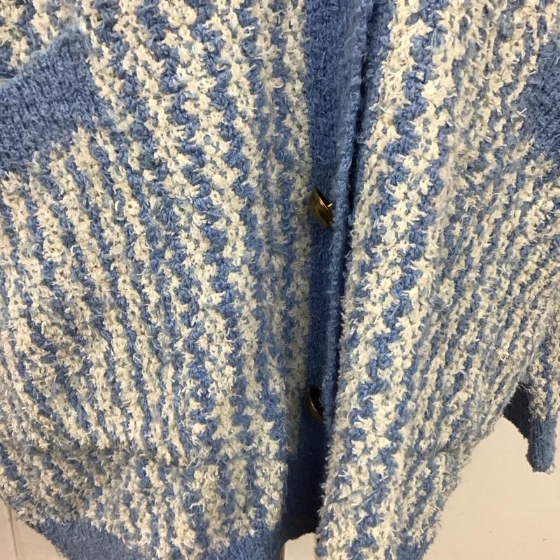 ザラ ZARA カーディガン 長袖 長袖ニットカーディガン 前開きニット ロングニットカーディガン M ストライプ マルチカラー / マルチカラー /  レディース USED 古着 中古 10118531