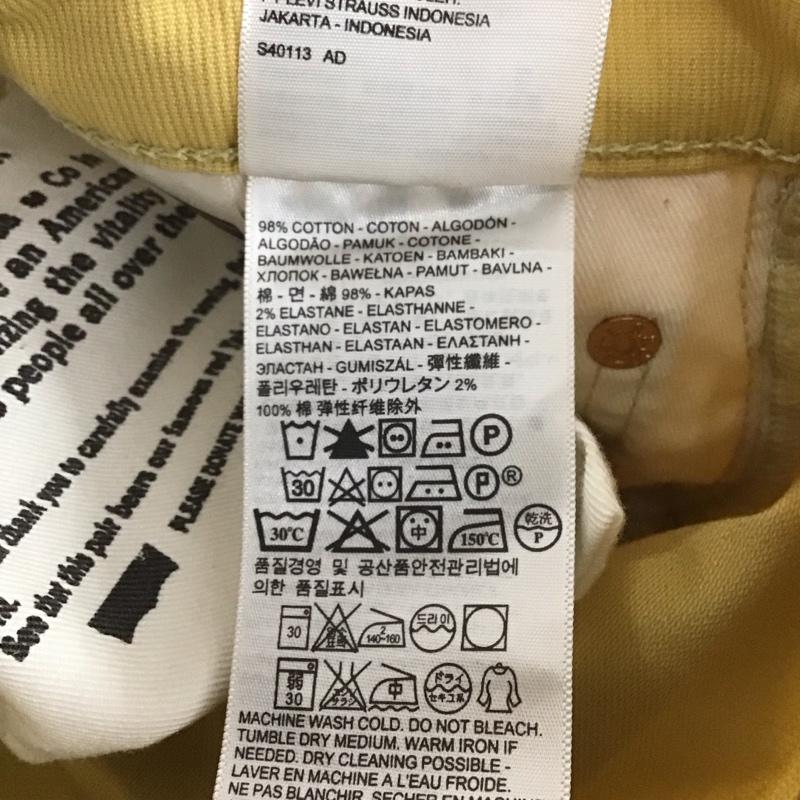 リーバイストラウスアンドコー Levi Strauss & co. パンツ デニム、ジーンズ コーデュロイパンツ スリムパンツ カジュアルパンツ ストレッチパンツ 30インチ 無地 黄 / イエロー /  メンズ USED 古着 中古 10140719