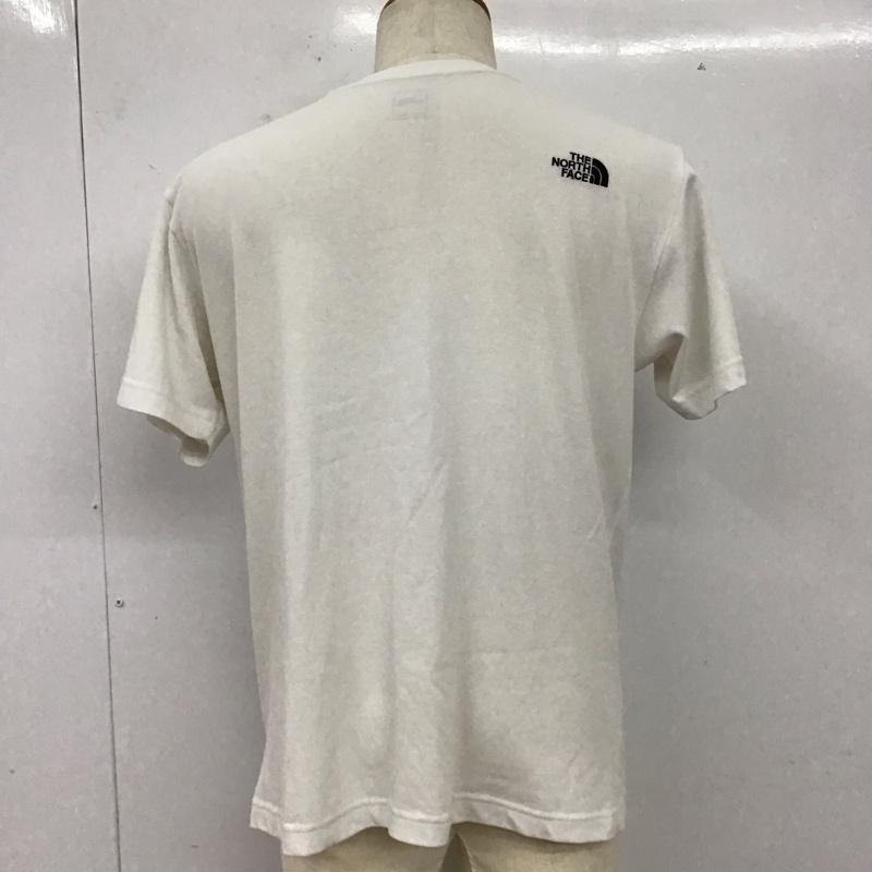 ザノースフェイス THE NORTH FACE Tシャツ 半袖 NT32003X シンプルロゴポケットTシャツ 半袖カットソー プリントTシャツ クルーネックカットソー L ロゴ、文字 白 / ホワイト /  メンズ USED 古着 中古 10117464