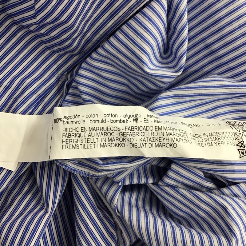 ザラ ZARA ワンピース ロングスカート 2518 844 044 ハーフジップ M チェック 青 / ブルー / X 白 / ホワイト /  レディース USED 古着 中古 10122047