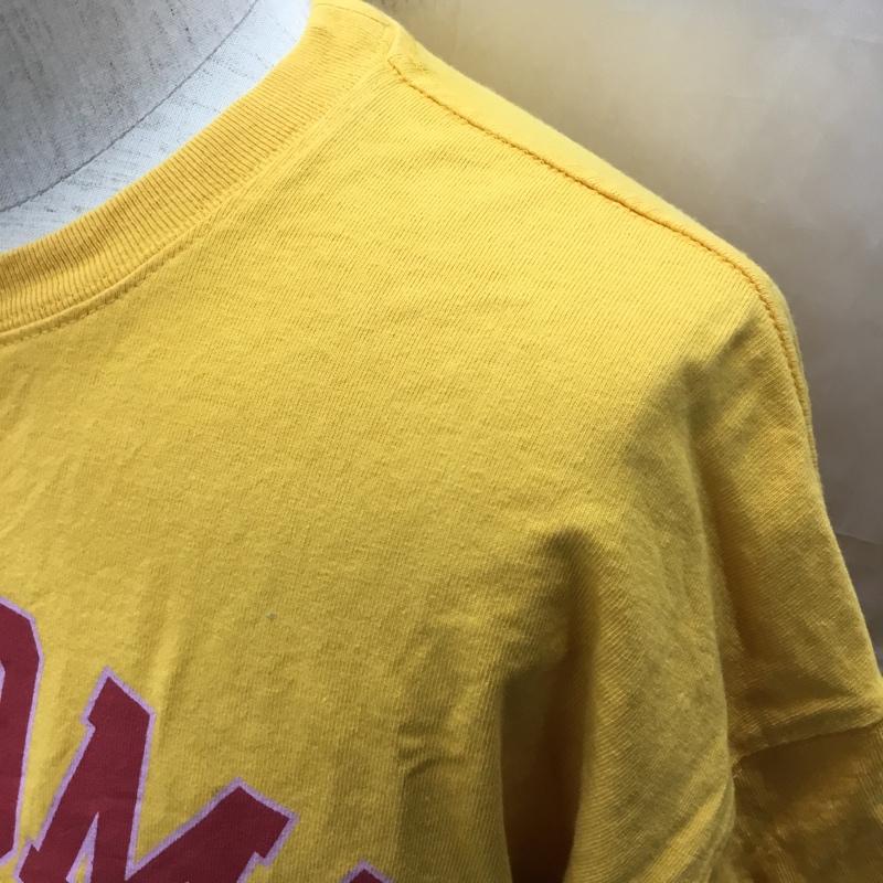 ミシママート MISHIMA MART カットソー 半袖 L ロゴ、文字 黄 / イエロー /  メンズ USED 古着 中古 10114114