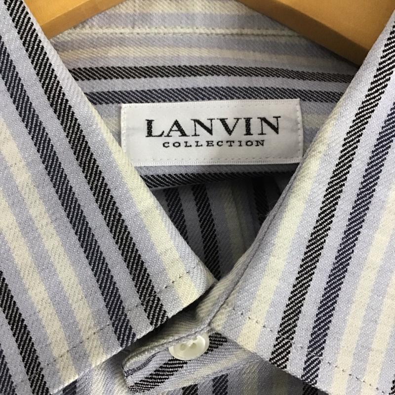 ランバン LANVIN シャツ、ブラウス 長袖 長袖シャツ ストライプシャツ カラーシャツ L ストライプ マルチカラー / マルチカラー /  メンズ USED 古着 中古 10128645
