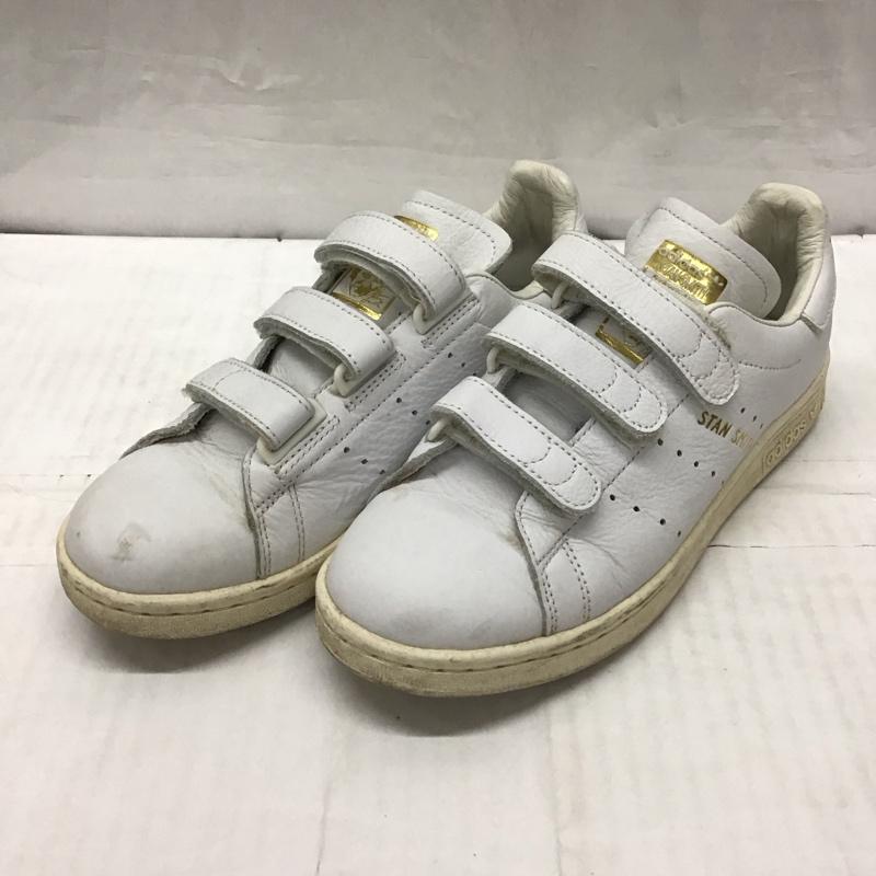 アディダス adidas スニーカー スニーカー BC0417 STAN SMITH ベルクロ 22.5cm 22.5cm ロゴ、文字 白 / ホワイト / X 金 / ゴールド /  レディース USED 古着 中古 10118415