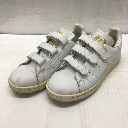 アディダス adidas スニーカー スニーカー BC0417 STAN SMITH ベルクロ 22.5cm 22.5cm ロゴ、文字 白 / ホワイト / X 金 / ゴールド /  レディース USED 古着 中古 10118415