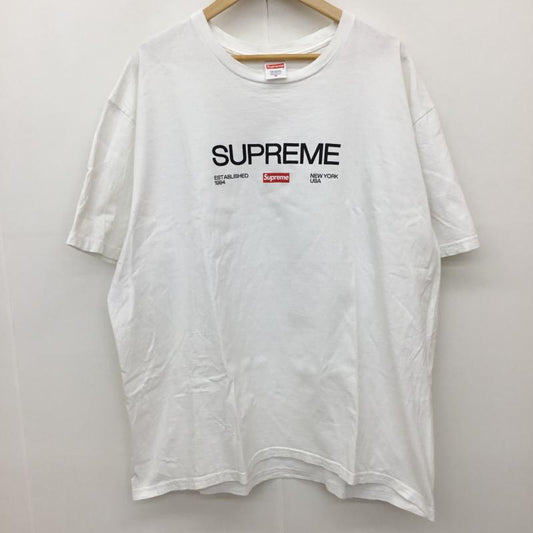 シュプリーム Supreme Tシャツ 半袖 21AW Est.1994 Tee XL ロゴ、文字 白 / ホワイト /  メンズ USED 古着 中古 10134786