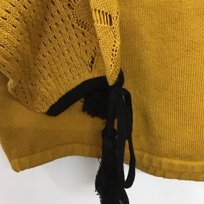 スライ SLY ニット、セーター 長袖 030ASW70-0270 TASSEL LACY HG TOPS ニットトップス FREE 無地 マスタード / マスタード /  レディース USED 古着 中古 10140055
