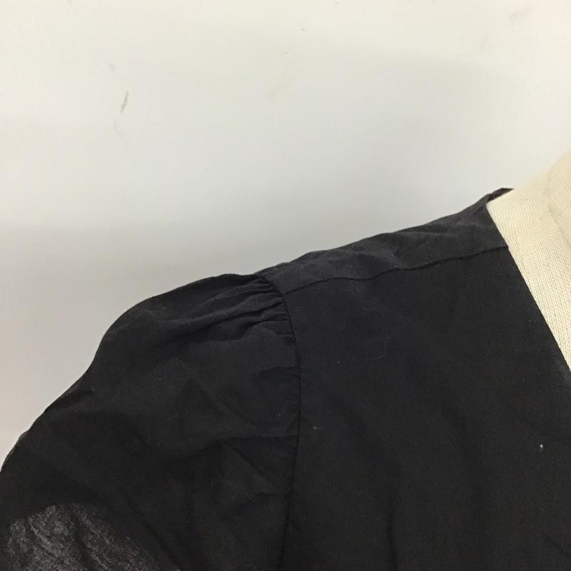 古着 USED ワンピース ロングスカート 166-3240651 カシュクール風 ティアード 半袖 S 無地 黒 / ブラック /  レディース USED 古着 中古 10115486
