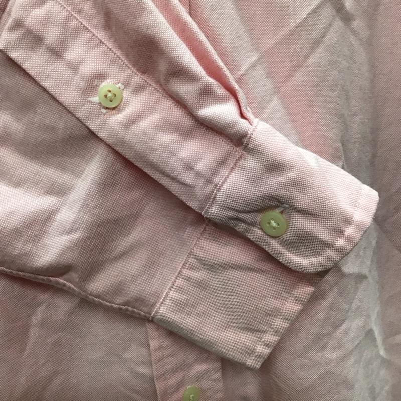 ラルフローレン RALPHLAUREN シャツ、ブラウス 長袖 長袖シャツ カラーシャツ ポケットシャツ 長袖カットソー ボタンダウンシャツ XXL ロゴ、文字 桃 / ピンク /  メンズ USED 古着 中古 10117448