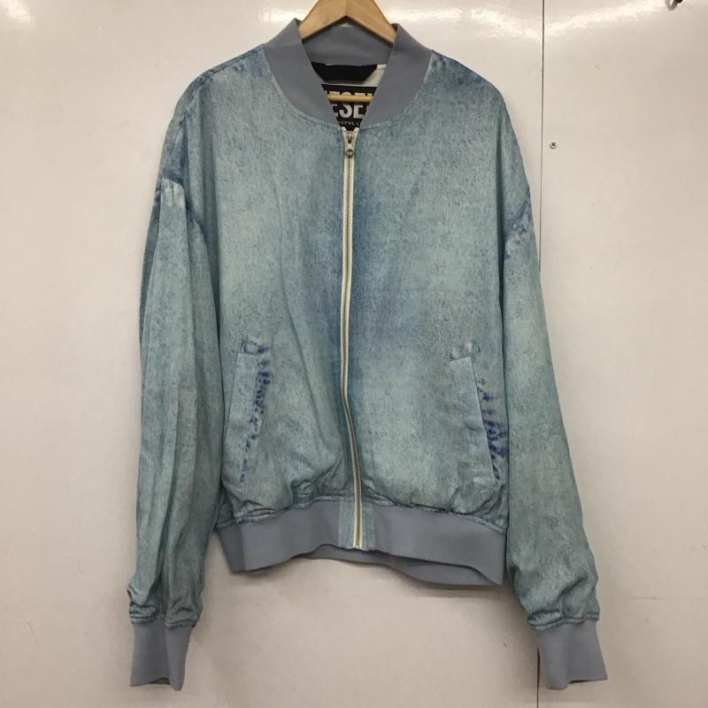 ディーゼル DIESEL ジャケット、上着 ジャケット、ブレザー ジップアップジャケット アウター ノーカラージャケット 無地 水色 / ライトブルー /  メンズ USED 古着 中古 10141802