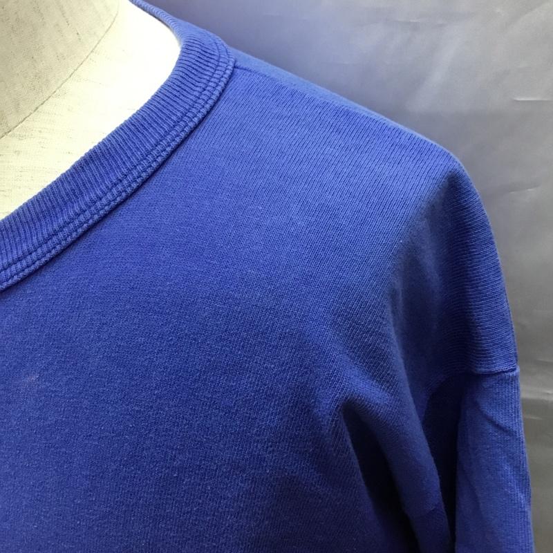 チャンピオン Champion Tシャツ 半袖 半袖カットソー プリントTシャツ クルーネックカットソー L ロゴ、文字 青 / ブルー /  メンズ USED 古着 中古 10116024