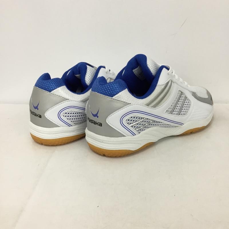 ヤサカ YASAKA スニーカー スニーカー E-200 ジェット インパクト 卓球シューズ 22.5cm 箱有 22.5cm ロゴ、文字 白 / ホワイト / X 青 / ブルー / X 銀 / シルバー /  レディース USED 古着 中古 10147941