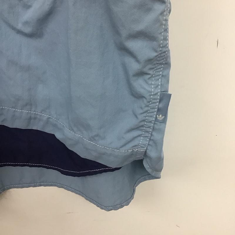アディダス adidas シャツ、ブラウス 半袖 半袖シャツ 刺繍シャツ ポケットシャツ ロゴ、文字 インディゴ / インディゴ /  メンズ USED 古着 中古 10140129