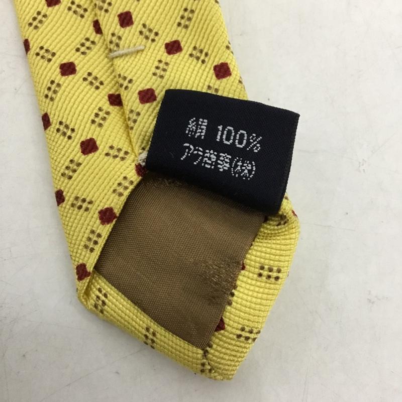 バーバリーズ BURBERRYS ネクタイ ネクタイ シルク 総柄 黄 / イエロー /  メンズ USED 古着 中古 10144335