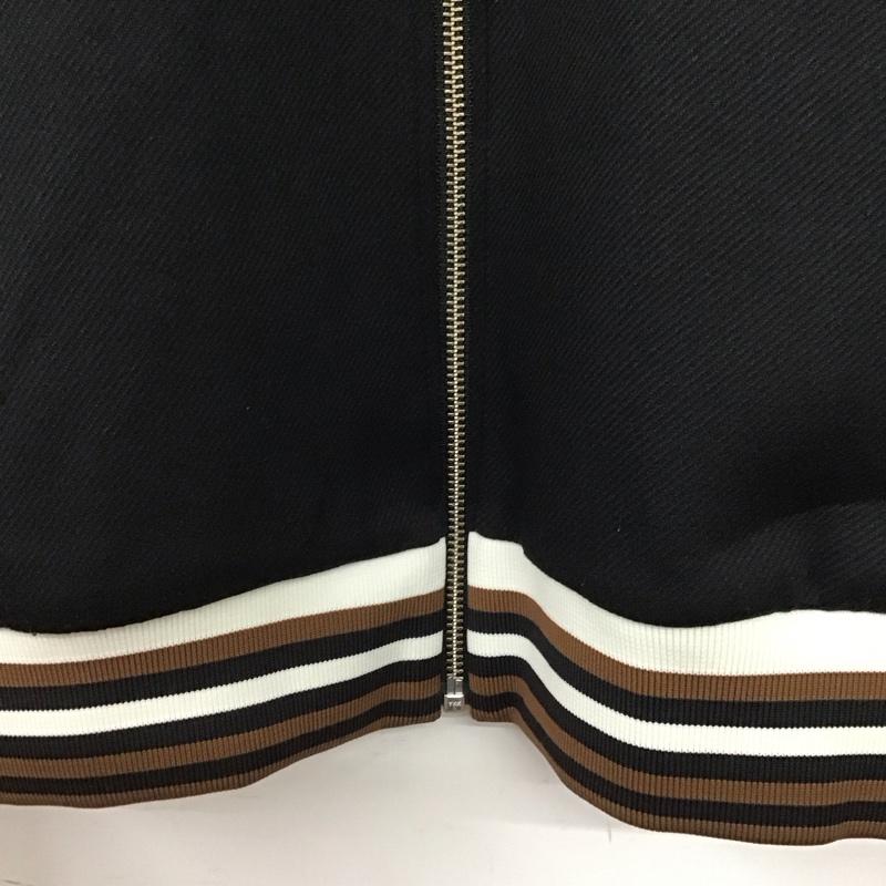 フレッドペリー FRED PERRY ジャケット、上着 ジャケット、ブレザー ジップアップジャケット アウター ノーカラージャケット ジャージ S ロゴ、文字 黒 / ブラック /  メンズ USED 古着 中古 10143208