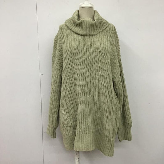 ビス ViS ニット、セーター 長袖 タートルネック ハイネック FREE 無地 薄緑 / ライトグリーン /  レディース USED 古着 中古 10106109