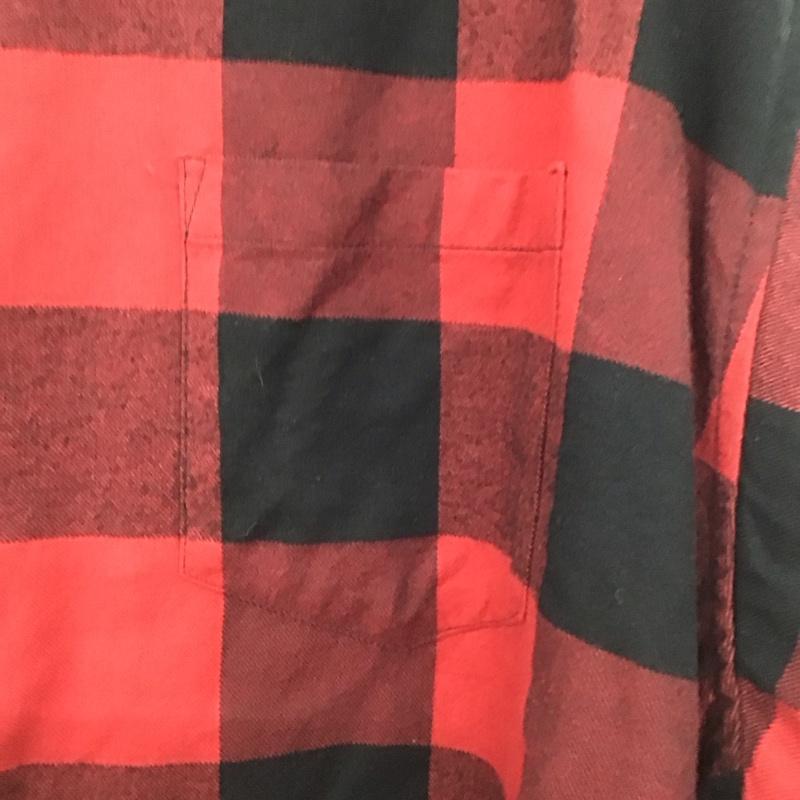 センスオブプレイス SENSEOFPLACE シャツ、ブラウス 長袖 長袖シャツ チェックシャツ カラーシャツ XXL チェック 黒 / ブラック / X 赤 / レッド /  メンズ USED 古着 中古 10147837