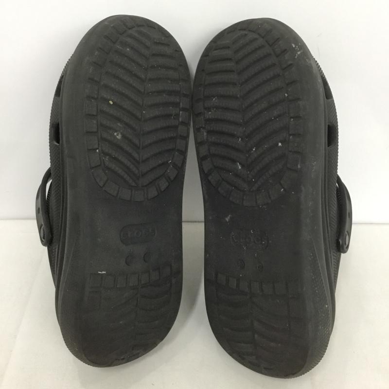 クロックス crocs サンダル サンダル comfort iconic 厚底 10 ロゴ、文字 黒 / ブラック /  メンズ USED 古着 中古 10140023