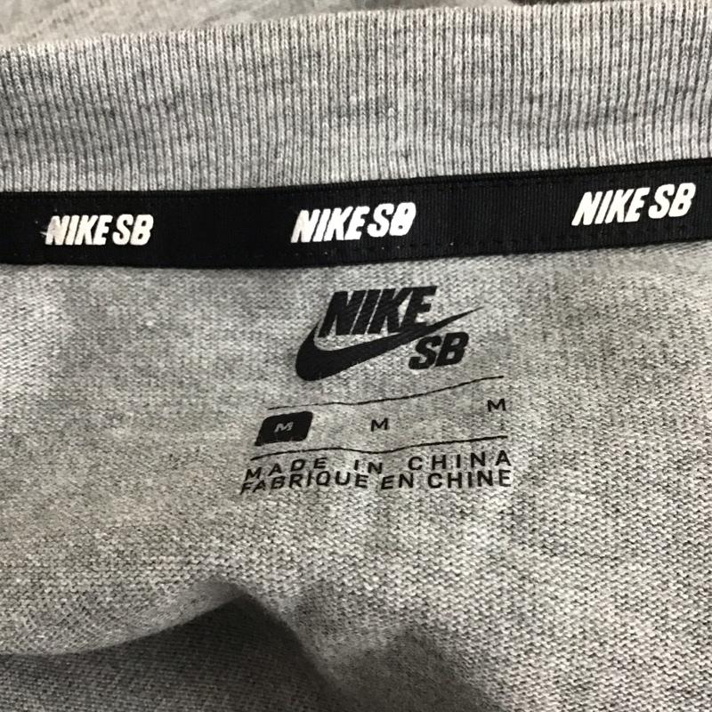 ナイキ NIKE Tシャツ 七分袖 M ロゴ、文字 灰 / グレー /  メンズ USED 古着 中古 10107991