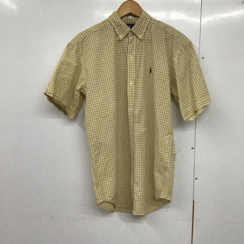 ラルフローレン RALPHLAUREN シャツ、ブラウス 半袖 半袖シャツ チェックシャツ ボタンダウンシャツ XL チェック 黄 / イエロー /  メンズ USED 古着 中古 10141222